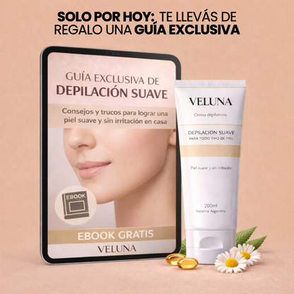 Crema Depilatoria Facial Veluna - 200ml
